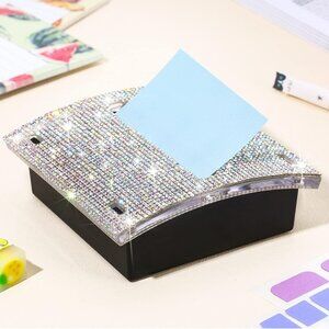 Rhinestone Pop up Sticky Note Dispenser Bling Self Stick Note Pad Holder NEW